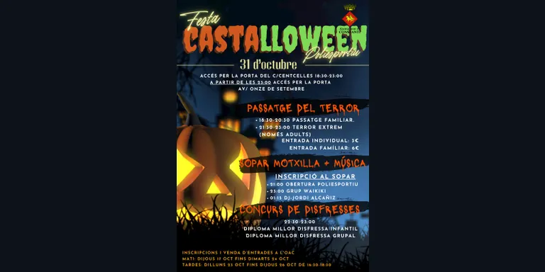 Constantí celebrarà la gran festa Castalloween al Pavelló Poliesportiu
