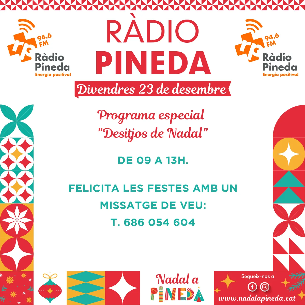 Més d'un centenar de missatges de Nadal d'escoles, entitats i associacions al programa especial 'Desitjos de Nadal'
