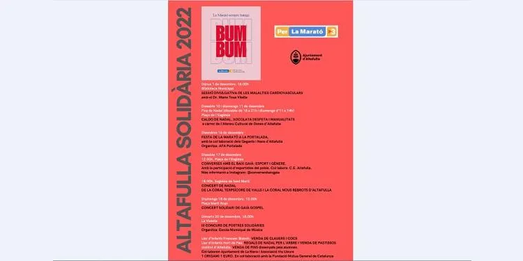 Altafulla mostra la seva solidaritat amb diverses activitats relacionades amb La Marató de TV3