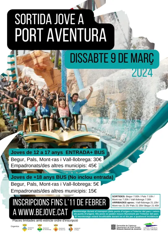 Sortida a Port Aventura per les joves i els joves begurencs