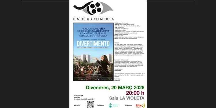 El Cineclub Altafulla Link ofereix una nova mirada cinematogràfica en el marc del 8M amb el film ‘Divertimento’