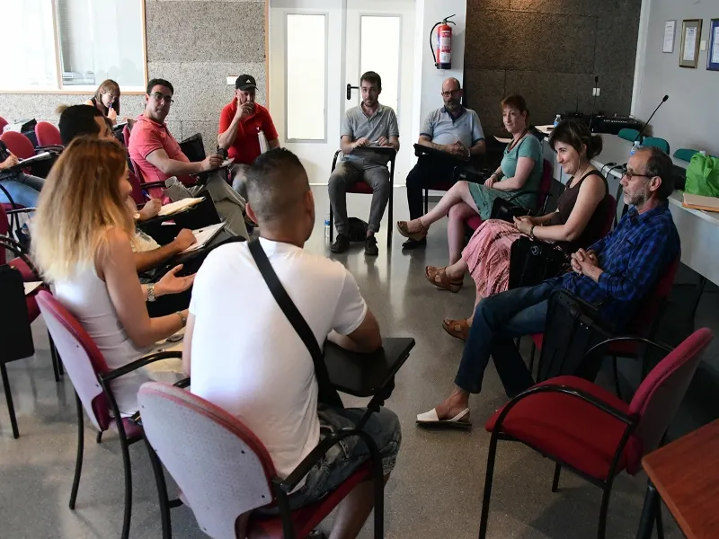 Un moment de la reunió de les dues delegacions