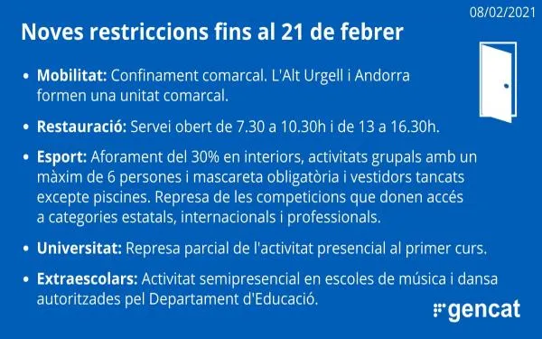 Entra en vigor el relaxament de les restriccions per la pandèmia