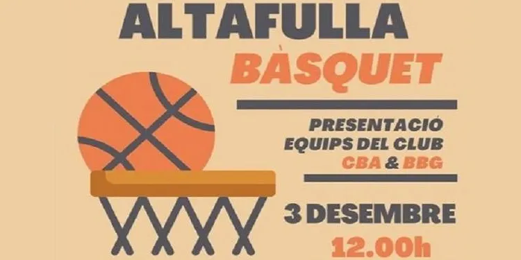El CB Altafulla – BBG presentarà els seus equips el diumenge 3 de desembre