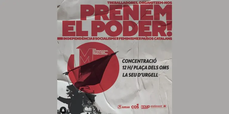 Concentració de l'Esquerra Independentista de l'Alt Urgell amb motiu del Primer de Maig