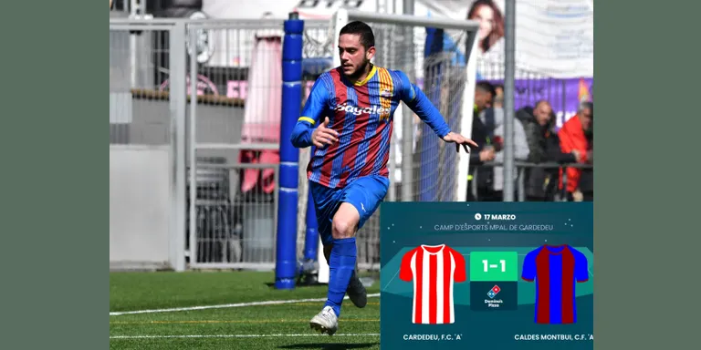 El CF Caldes treu un empat al camp del Cardedeu
