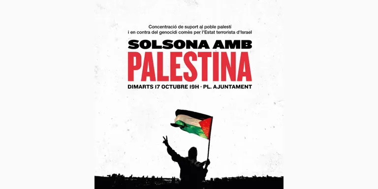 Entitats solsonines organitzen una concentració de suport a Palestina