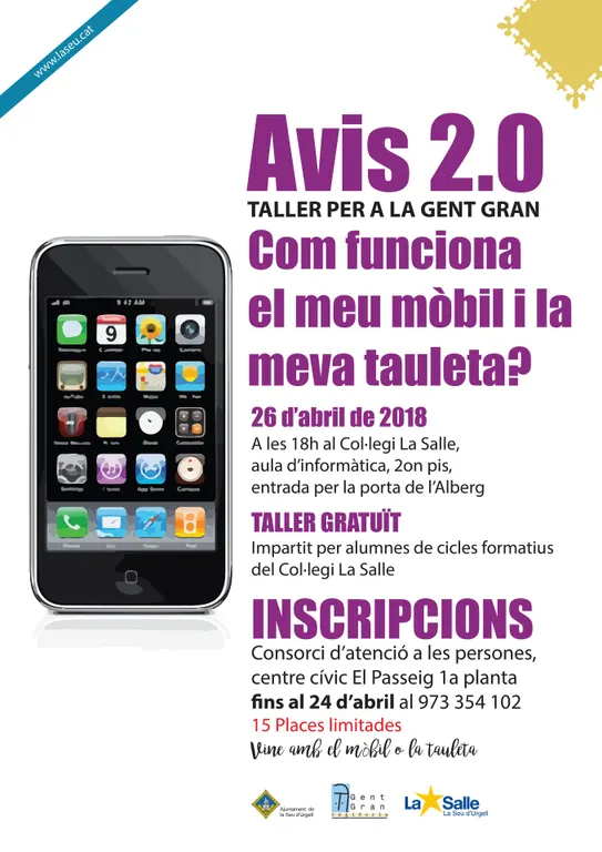 ‘Avis 2.0’, taller gratuït per aprendre a fer anar mòbils i tauletes