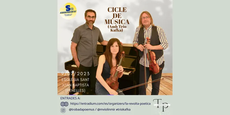 El Trio Kafka estarà en concert aquest cap de setmana a l'Església Sant Joan Baptista de Penelles