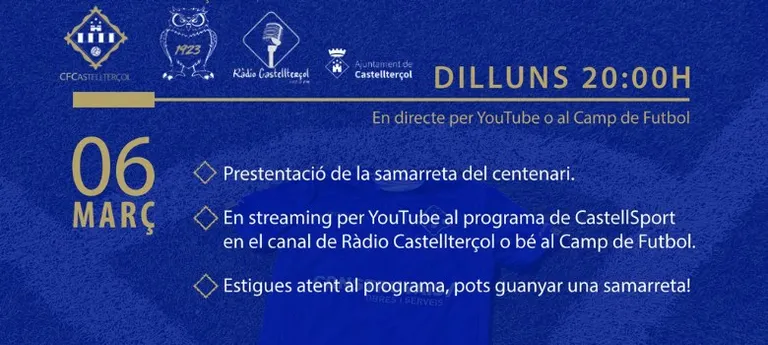 Aquest dilluns ens vestim de gala amb Castellsport