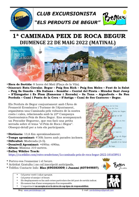Primera edició de la Caminada del Peix de Roca de Begur