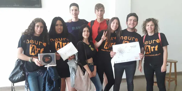 Els alumnes de 4rt d'ESO del Ribera del Sió, premiats al concurs NeuroArt