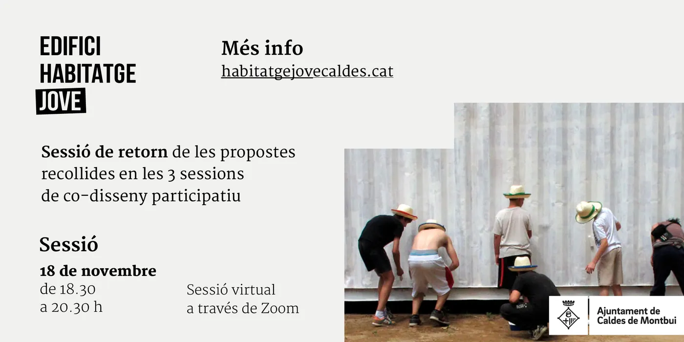 Ja hi ha data per a la sessió de retorn del procés de participació ciutadana sobre l'habitatge juvenil