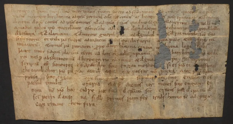 Un pergamí del segle X, document estrella de la setmana dels arxius