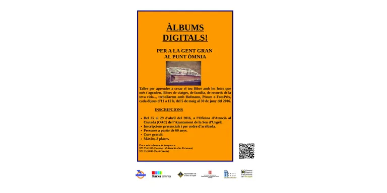 Taller gratuït d'àlbums de fotos digitals adreçat a la gent gran