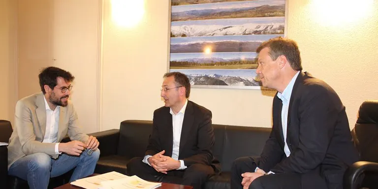 Trobada de l'alcalde de la Seu amb els directors de Polítiques de Muntanya i de l'IDAPA