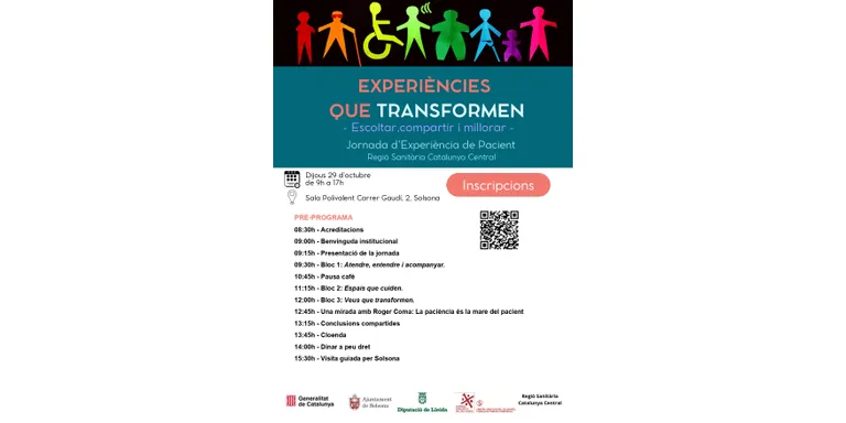 Solsona acollirà la Jornada d’Experiència de Pacient de la Regió Sanitària de la Catalunya Central