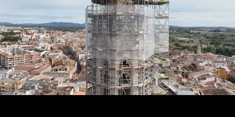 Recta final a la restauració del campanar de Valls