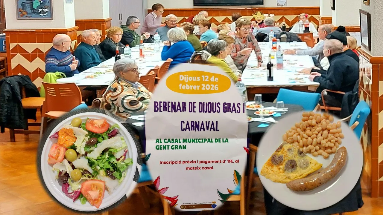 Un altre bon “Dijous gras” celebrat al Casal de la Gent Gran a Sant Pere de Riudebitlles.