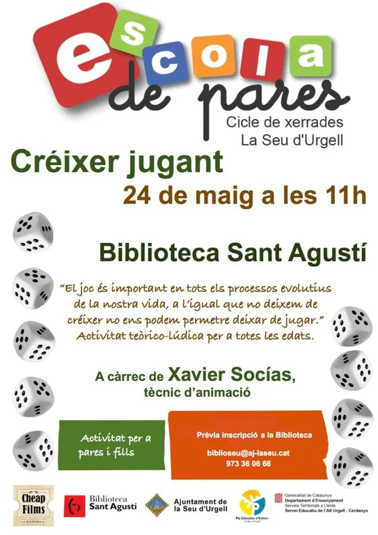 'Créixer jugant', nova xerrada de l'Escola de Pares