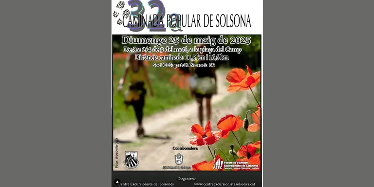La Caminada Popular de Solsona es farà el diumenge 25