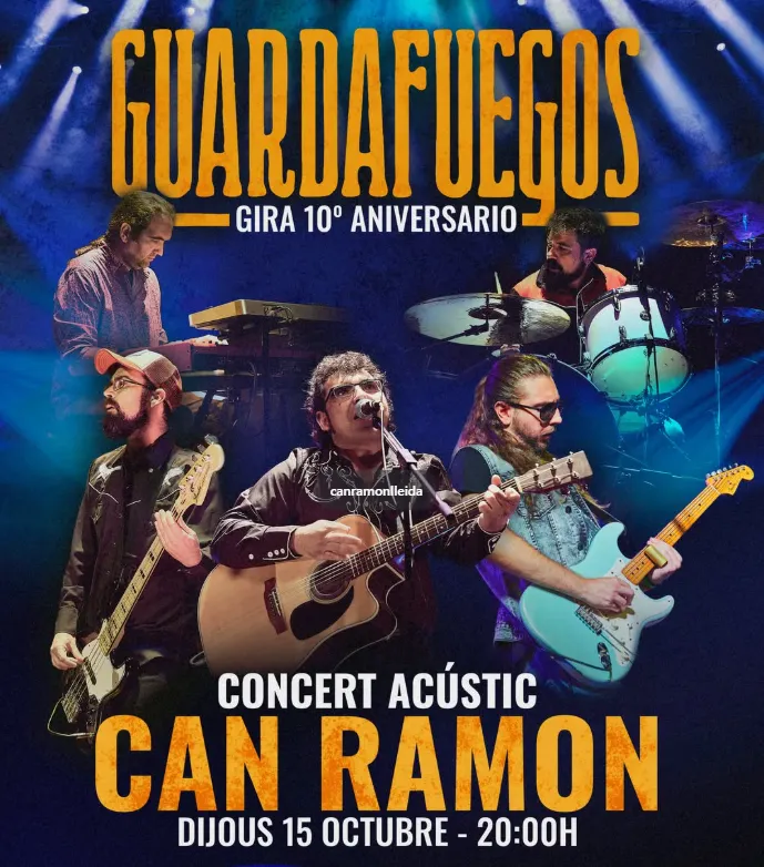La banda Guardafuegos celebra 10 anys sobre els escenaris i fa parada al Can Ramon de Lleida