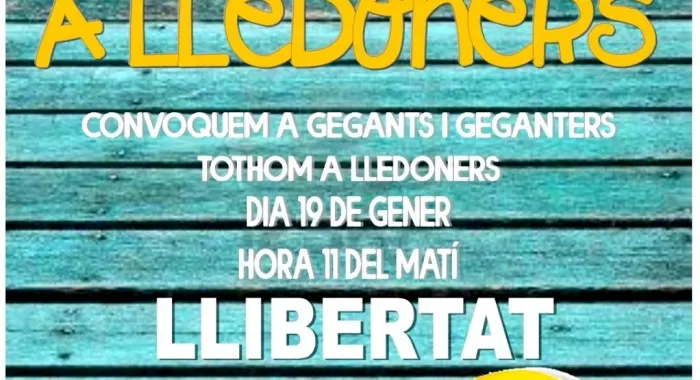 Els geganters d’Arenys participen demà a la trobada de colles a Lledoners 