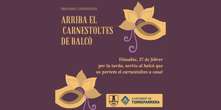 Festa de Carnestoltes al balcó a Torrefarrera