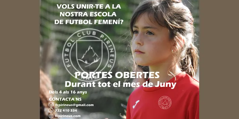 Portes obertes a l'escola de futbol femení de l'FC Pirineus