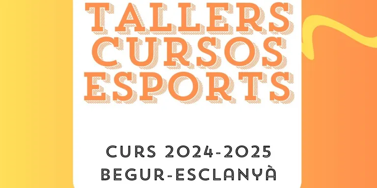 Aquest curs 2024-2025, activem-nos! Apunta’t als nous cursos, tallers i esports