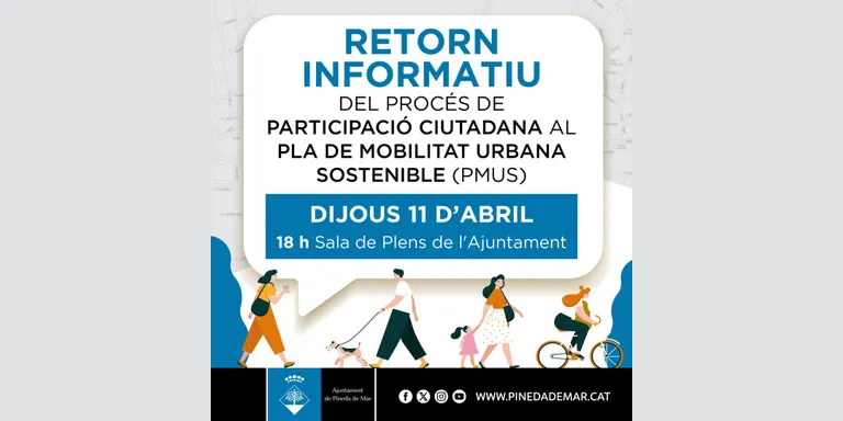 Aquest dijous es fa una jornada oberta a la ciutadania sobre el Pla de Mobilitat de Pineda