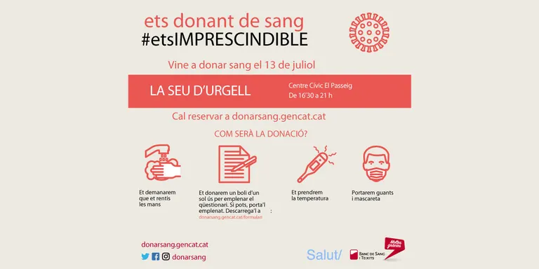 La Seu d’Urgell acull una campanya especial de donació de sang