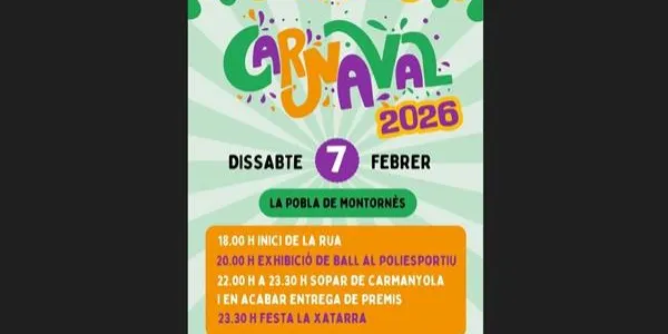 La Pobla de Montornès celebra el primer carnaval del Baix Gaià, aquest dissabte