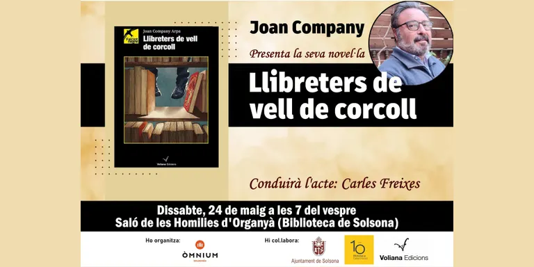 El cardoní Joan Company presenta a Solsona la seva novel·la "Llibreters de vell de corcoll