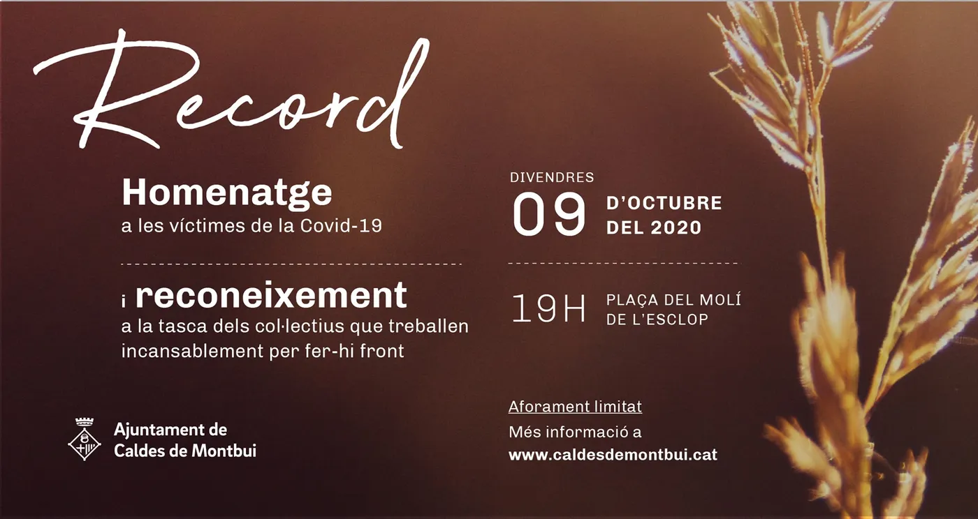 L'acte “Record” se celebrarà aquesta tarda amb les entrades exhaurides