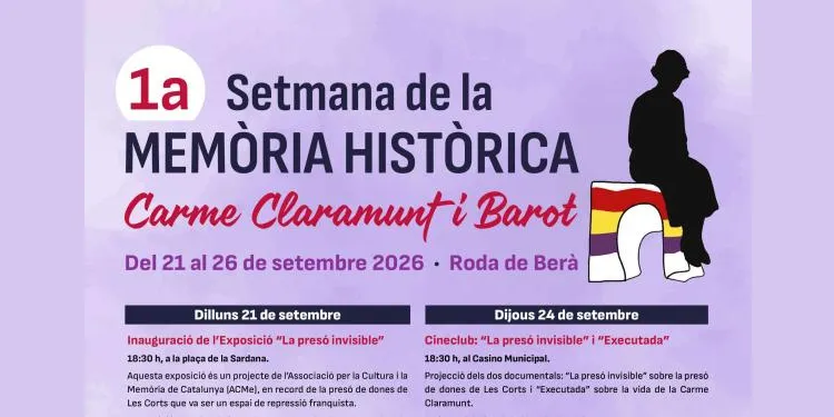 Roda de Berà impulsa una setmana per posar en relleu la Memòria Històrica de la vila