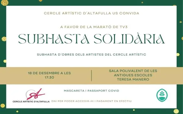 Comprar art a preus assequibles, la proposta del Cercle Artístic d'Altafulla per la Marató de TV3