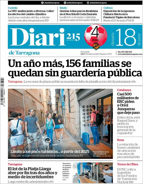 Cop d'ull als diaris d'aquest dimarts 18 de juny