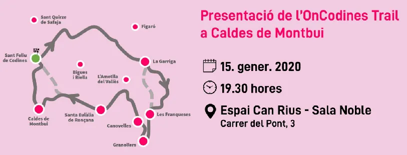 El repte On-Codines Trail es presenta oficialment demà a Caldes