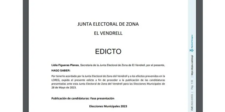 Un total de sis candidatures concorreran a les eleccions municipals a Altafulla