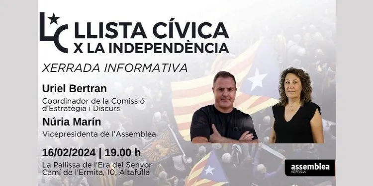 L’Assemblea Nacional Catalana explicarà el projecte de llista cívica per la independència a Altafulla