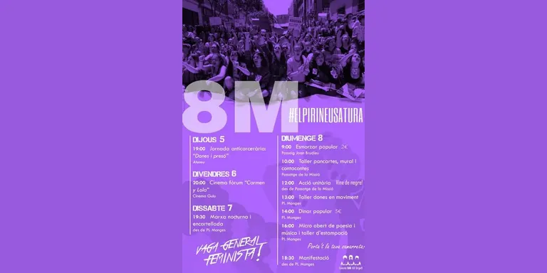 El Comitè 8-M Alt Urgell organitza una manifestació amb motiu del Dia Internacional de les Dones