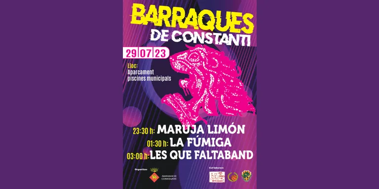 La Fúmiga, Maruja Limón i Les Que Faltaband protagonitzaran la Nit de Barraques d'aquest any a la Festa Major de Constantí