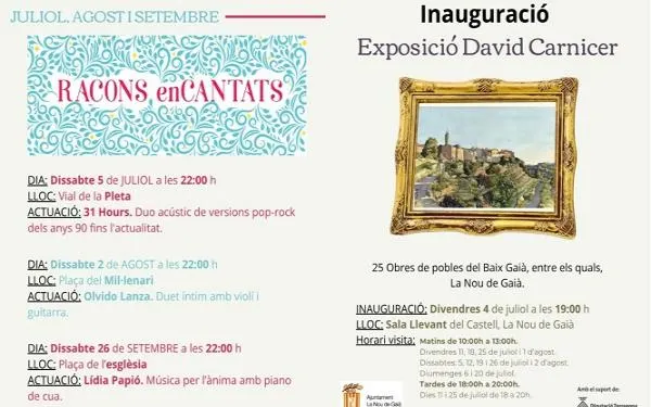 La Nou de Gaià dona la benvinguda al juliol amb art i música