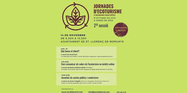 Triple ponència a la segona sessió de les Jornades d'Ecoturisme de la Vall de Lord