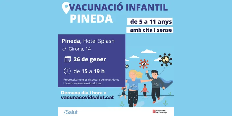 Avui dimecres es fa una jornada de vacunació infantil a Pineda amb i sense cita