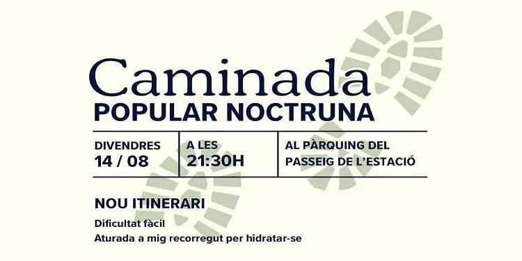 Nova Caminada Popular Nocturna a la Pobla de Montornès aquest divendres 14 d’agost
