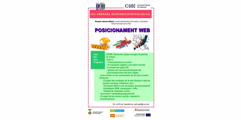 Xerrada sobre posicionament web al CETAP-Telecentre de l'Alt Urgell