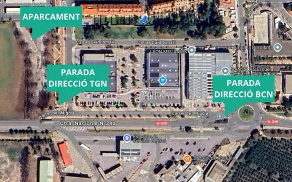 Els autobusos que cobriran el tall ferroviari a Altafulla per les obres al túnel de Roda, faran parada a l'antiga N-340