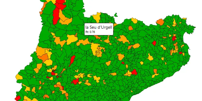 La taxa de transmissió del coronavirus baixa fins a 0,76 a la Seu d'Urgell i el Sant Hospital té ara tres ingressats